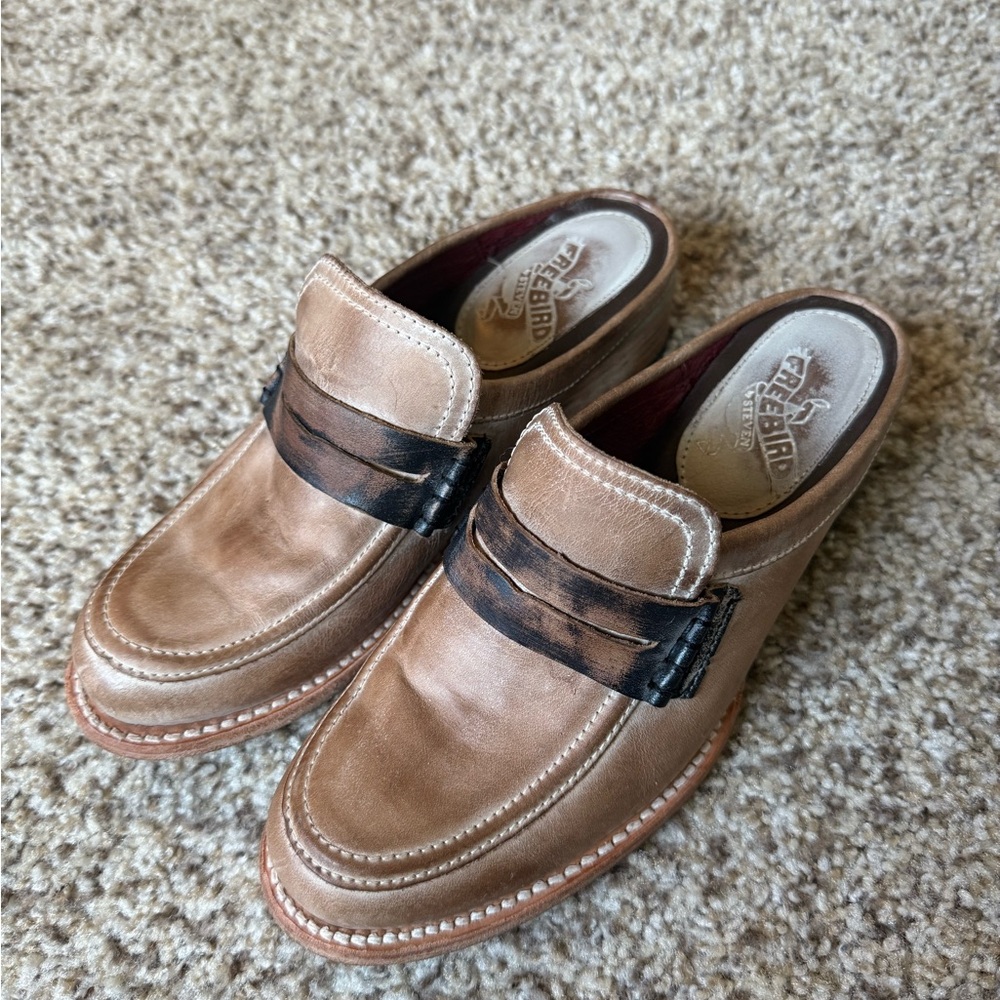 Freebird by Steven-Steve Madden-Tan MonaLisa Leather Loafer Mules